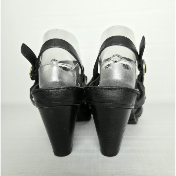 Timberland Studded Leather Sandals 8M Black Women's Slingback Block Heel - Picture 8 of 12